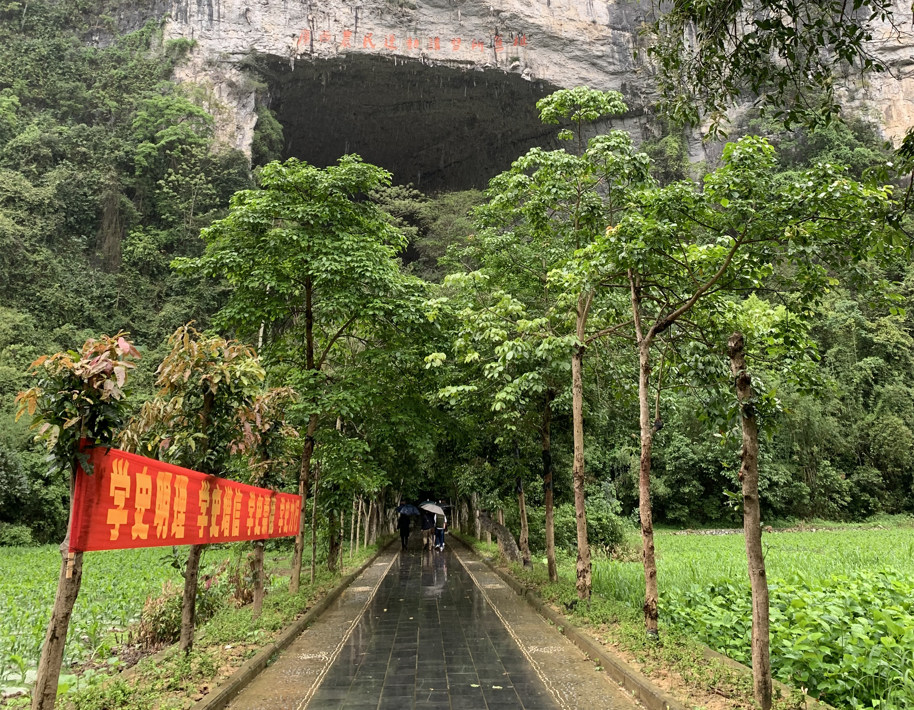 馬克思主義學(xué)院師生在廣西農(nóng)民運(yùn)動(dòng)講習(xí)所舊址——列寧巖現(xiàn)場(chǎng)研學(xué)